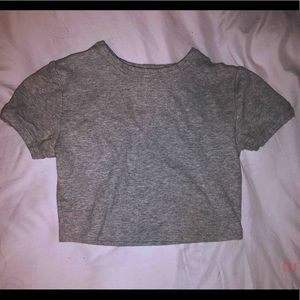 GREY CROP TOP